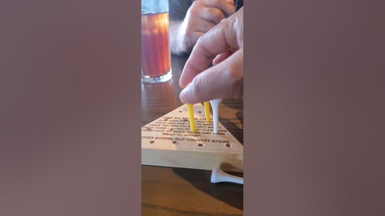 Cracker barrel peg game beat this triangle game satisfying amazing