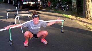 The Burdenko Method- Athlete Training: Kettle bell stick squats