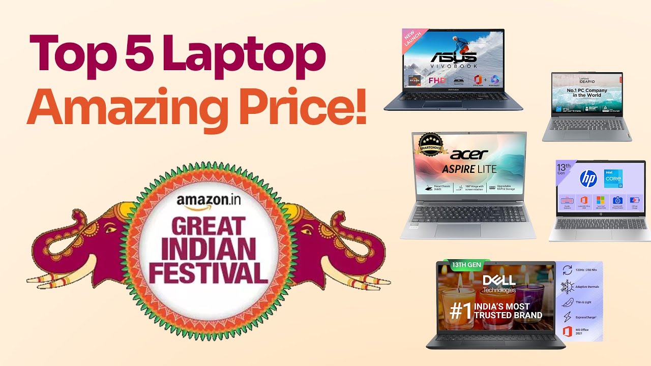 TOP 5 Laptops with Amazing Price | Amazon Great Indian Festival Sale ...