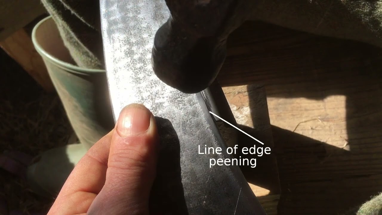 How to peen, hammer peening in knife making by thetopicala