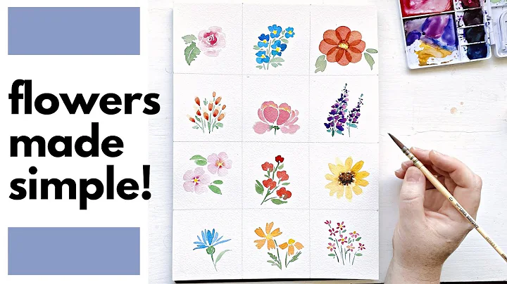 Easiest watercolor flowers you need to know!