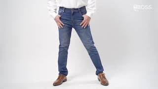 HILLBOSS Celana Casual Jeans Panjang Pria Fashion Liam Regular Fit Bahan Stretch Grey - 011032