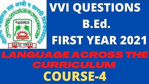 Language Across the Curriculum course-4 (MMHAPU) VVI QUESTIONS
