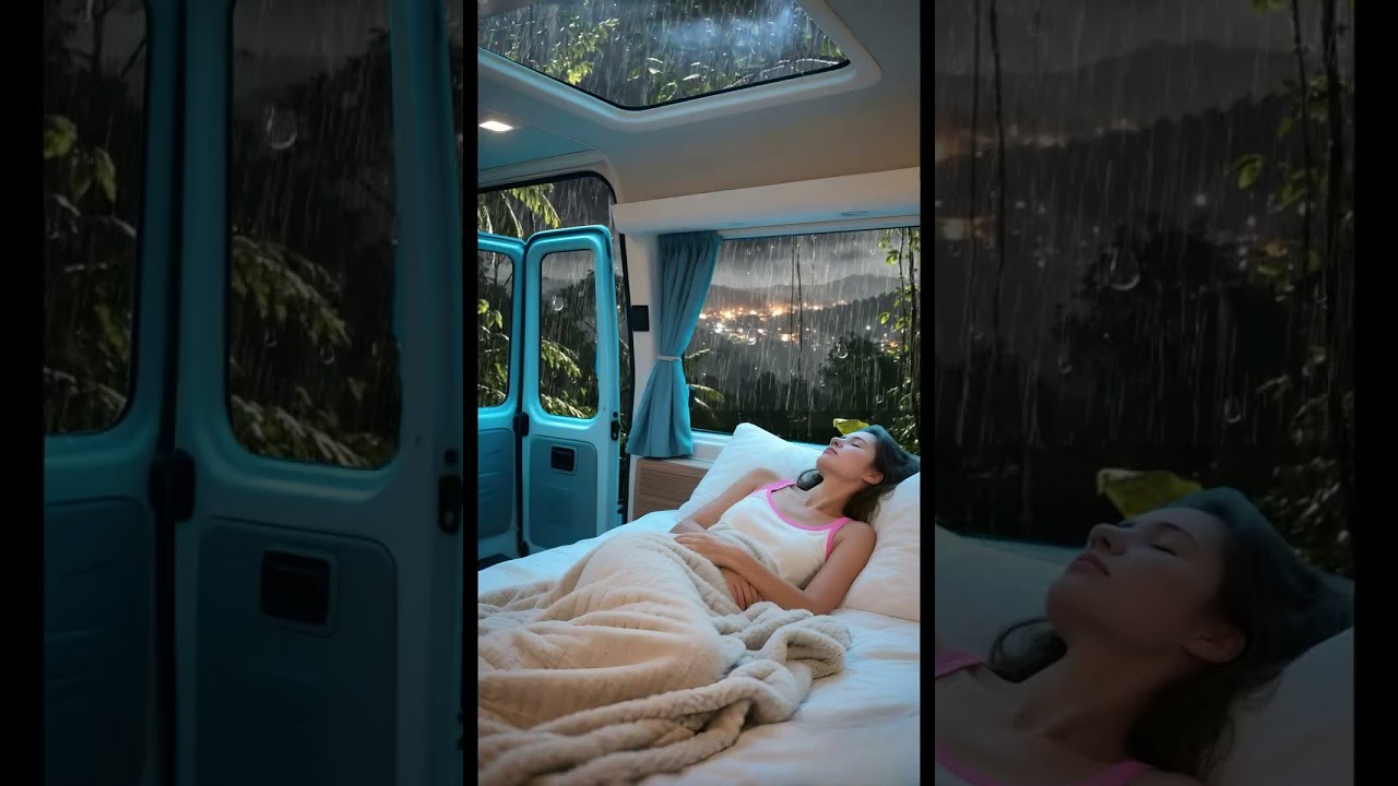 감성 가득한 차 안 빗소리 | 깊은 수면과 명상을 위한 자연 ASMR