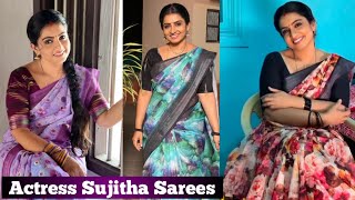 Vijay Tv Pandian Stores Sujitha Sarees Collection Linensarees 