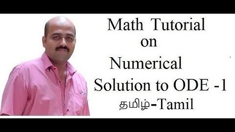 Numerical Solution to ODE   1  -