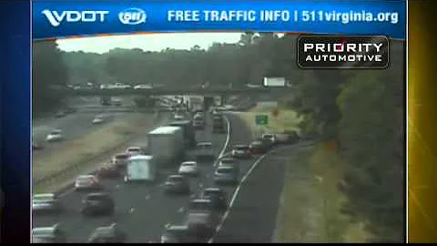 Tractor trailer crash backs up I-95