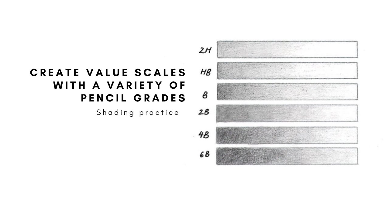 Create value scales with a variety of pencil grades| Shading practice ...