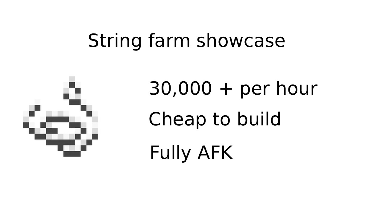 Minecraft bedrock string farm 30,000+ string per hour showcase - YouTube