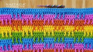 How to Crochet Extended Block Stitch Pattern  Easy Tutorial for Blanket Scarf and More