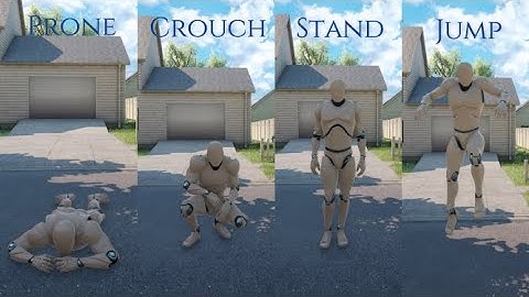 Prone | Crouch |Stand | Jump  Set Anim Graph in one video Unreal Engine 4