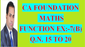 CA FOUNDATION COURSE  BUSINESS MATH FUNCTIONS CLASS 6 BY H L GUPTA