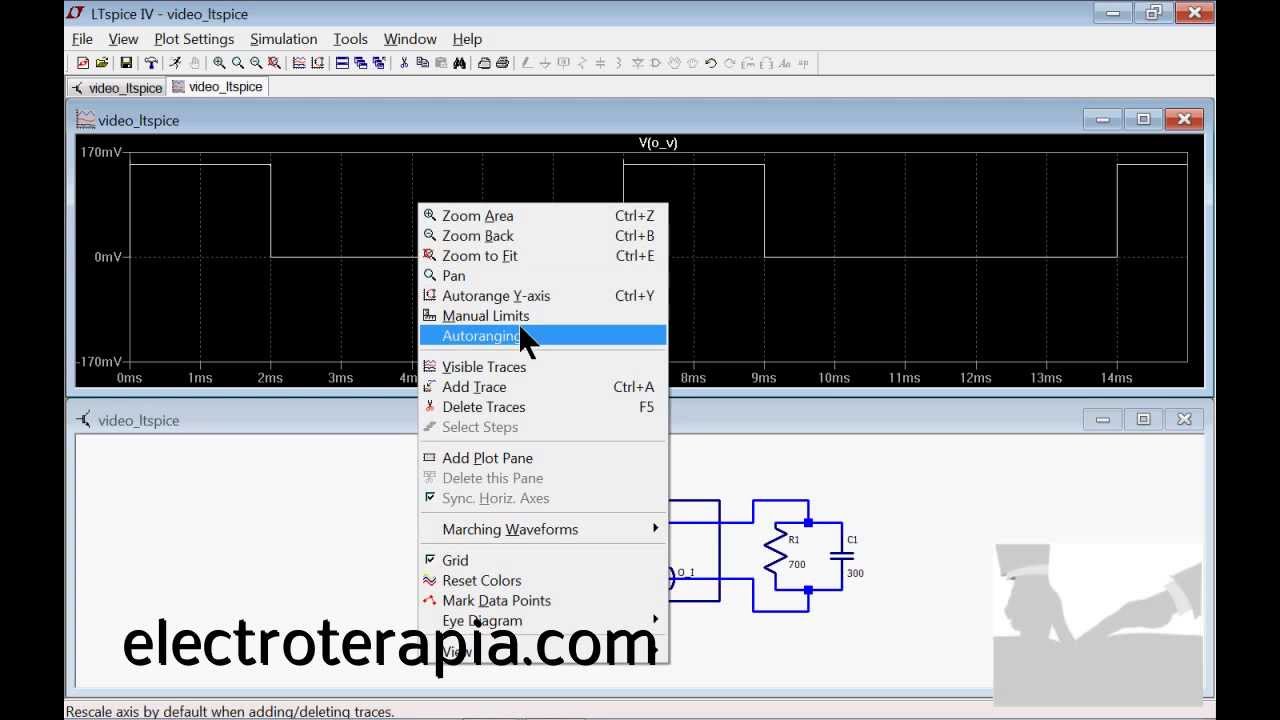 LTSpice IV para simular la electroterapia - YouTube