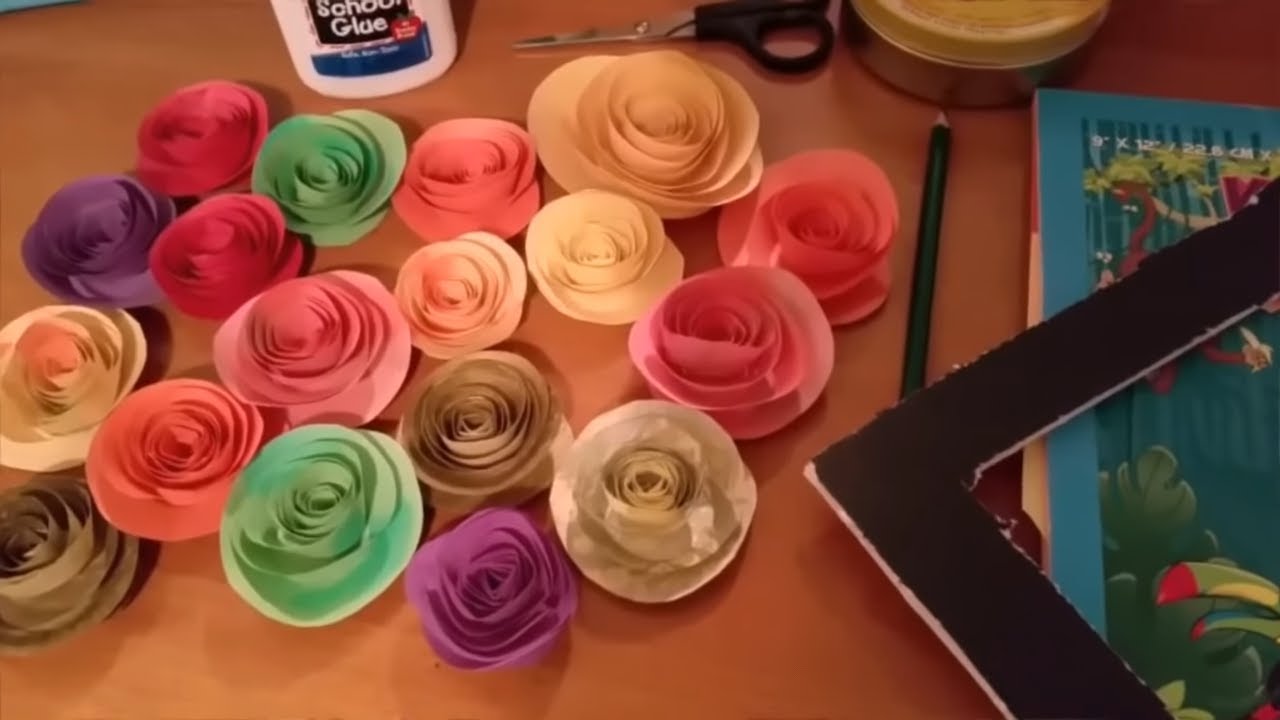 How to Make Paper  Flower Wall  Hanging Living Room Decor  