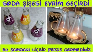 soda şişesi ile hediyelik şamdan yapım/making candlestick with soda bottle/изготовление подсвечников