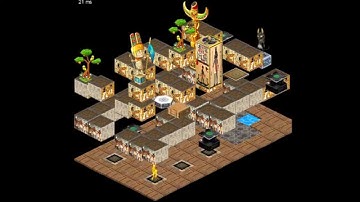 Algorithm for the sorted rendering of elements in 2.5D (Semi Egyptian Theme)