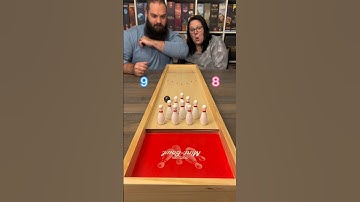Bowling On Your Table At Home?! We Love This Game! #boardgame #couple