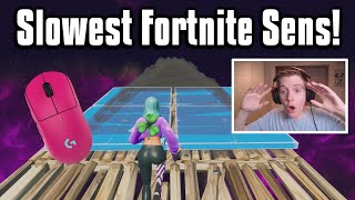 Reacting To The LOWEST Sensitivity Player In The World! - Fortnite Battle Royale