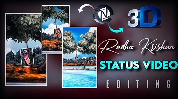 How to make 3D 4K Radha Krishna status video | Radha Krishna hanging frame status video tutorial
