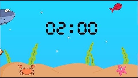 2 minute countdown timer - for kids - under the sea - with music