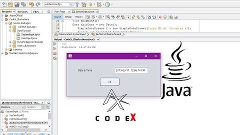 Date input from System Date| Netbeans IDE| Java Tutorial#14 |CodeX ARBX 2019