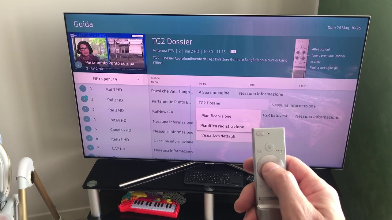 Come registrare programma TV su Smart Tv Samsung 