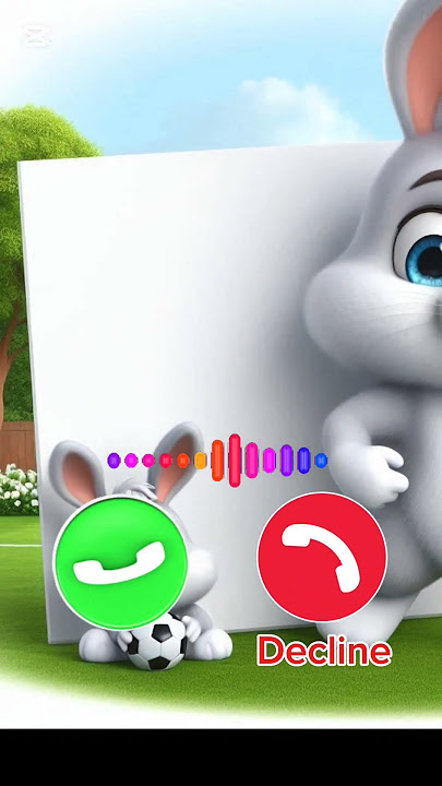 Rabbit with football in the garden beautiful ringtone 🐇❤️💯#shorts #ringtone #rabbit #cartoon #call