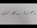 Copperplate Step by Step, Lesson 8 (The letters L, M, N, O and reviewing the letters l, m, n &amp; o)