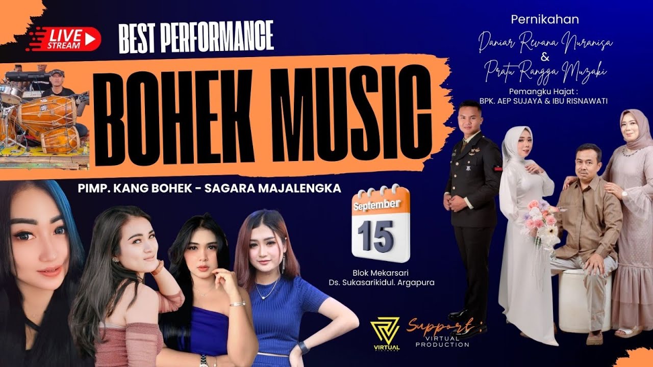 LIVE BOHEX MUSIC || RESEPSI PERNIKAHAN DANIAR & RANGGA | SUKASARI 15 SEPTEMBER 2025 | VIRTUAL PRO