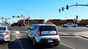 Chasing a BNSF stack Train with NS Power