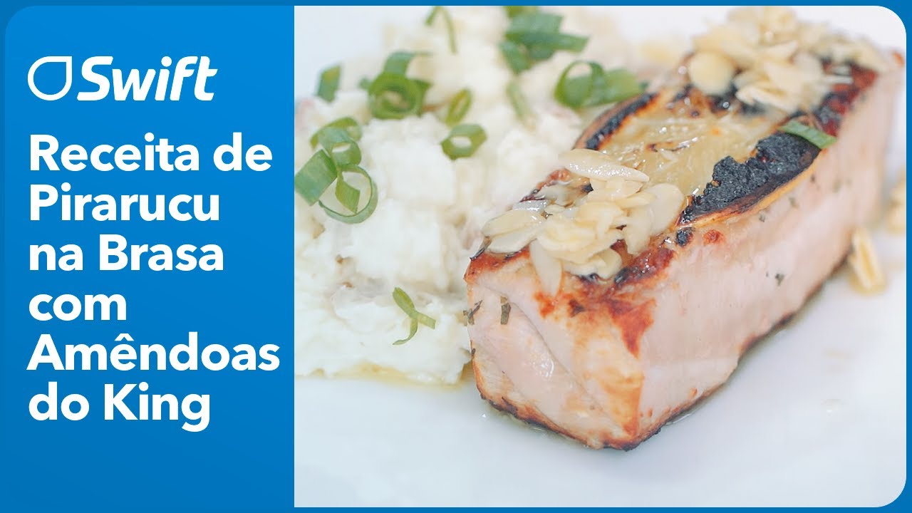 RECEITA DE PIRARUCU NA BRASA COM AMÊNDOAS DO KING | Escola do Churrasco