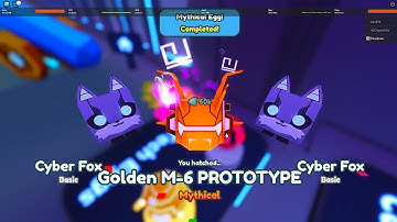 I JUST HATCHED GOLDEN M-6 PROTOTYPE!!! (MY FIRST EVER MYTHICAL PET) PET SIMULSTOR X