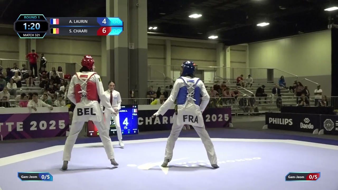 321 Round of 32 W +67kg FRA A  LAURIN BEL S  CHAARI PGM