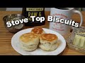 Flaky stove top biscuits for two