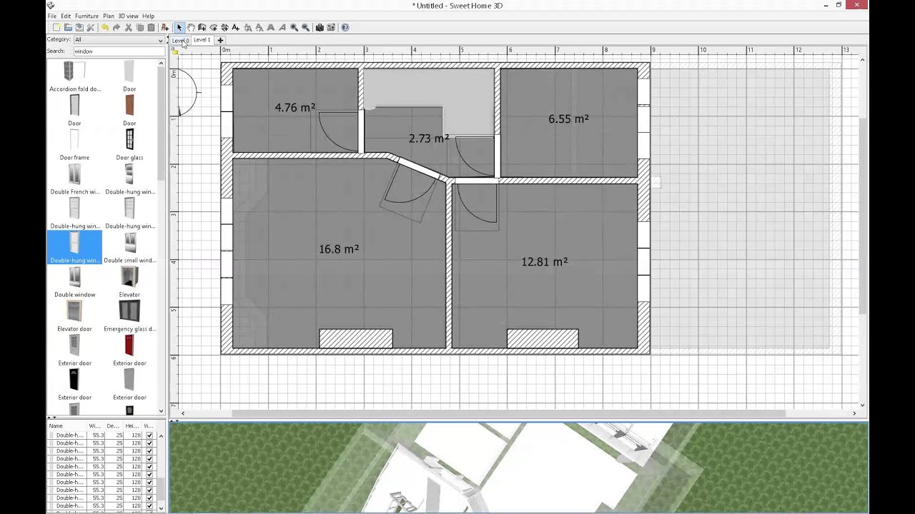 How to quickly create your floor plan in Sweet Home 3D - YouTube