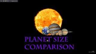 Planet Size Comparison In Algodoo