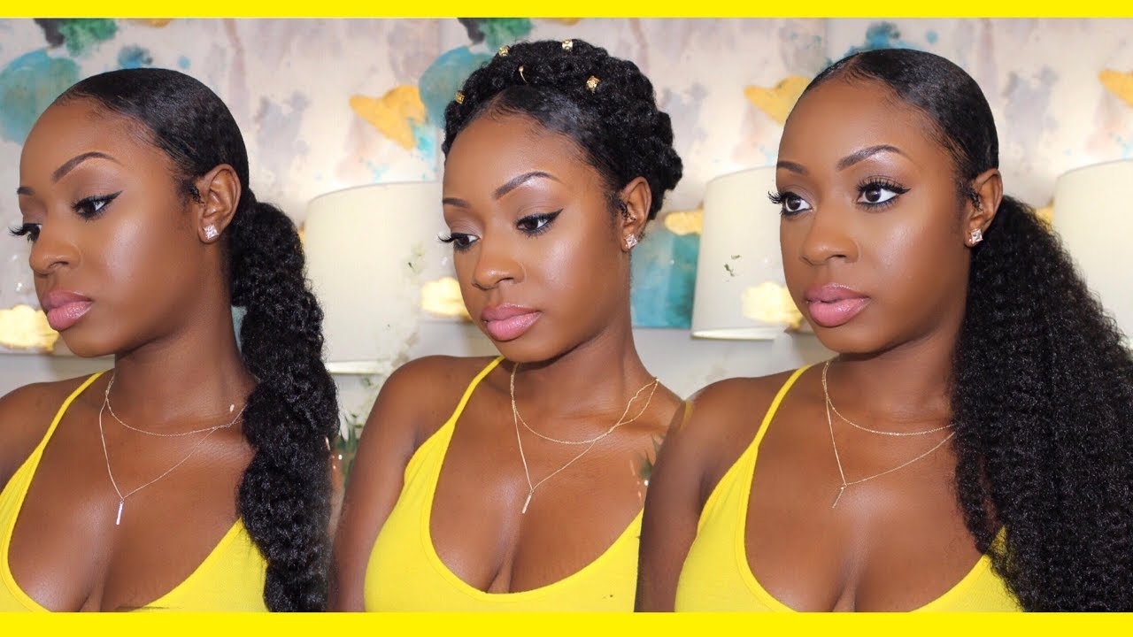 Four Simple Cheap Protective Styles Using Marley Hair Part Of This Video Shows How She Slicks Marley Hair Natural Hair Styles Easy Short Natural Hair Styles