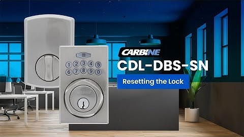 Carbine CDL-DBS-SN Resetting the Lock