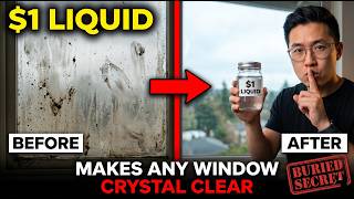 $1 Liquid Makes ANY Window Crystal Clear FOREVER  Cleaning Industry BURIED This Simple Fix