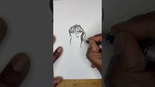 Ink drawing a girl