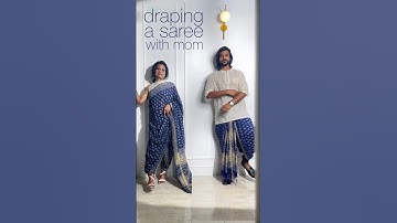 Twinning with mom💙 Pure indigo dyed saree in a Rajasthan village. DM on insta @dilbaru_