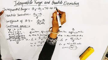 InterQuartile range and Quartile Deviation in continues series