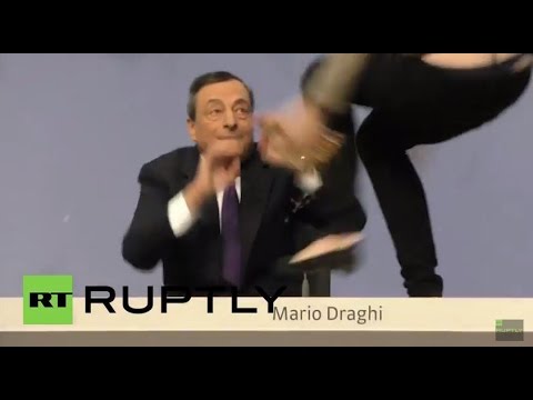 Germany: Watch FEMEN crash ECB President Mario Draghi!