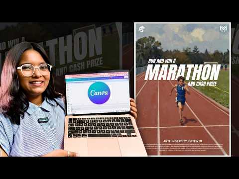learn and create a cool sports poster design in 10 minutes (Canva Tutorial)