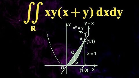 Double Integrals: ∬xy(x + y) dx dy over the region bounded by the curves y = x² and y = x.