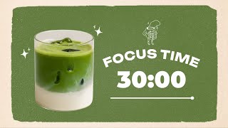 🍵 Study with Me | Matcha Latte Focus Session | 30/10 Pomodoro | Focusing Lofi | 2 Hour Productivity Net Worth