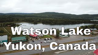 Drone Watson Lake Canada Yukon Territories Sign Post Forest