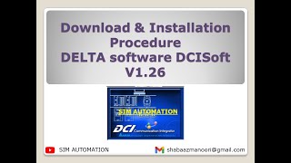 |Download| & |Installation| |Procedure| |DELTA| software |DCISoft V1 26| by @simautomation #delta