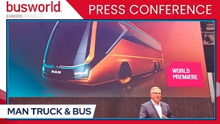 MAN Unveils First Fully Electric Lion’s Coach 14 E World Premiere | Busworld 2025 Press Conference MAN Unveils First Fully Electric Lion’s Coach 14 E World Premiere | Busworld 2025 Press Conference