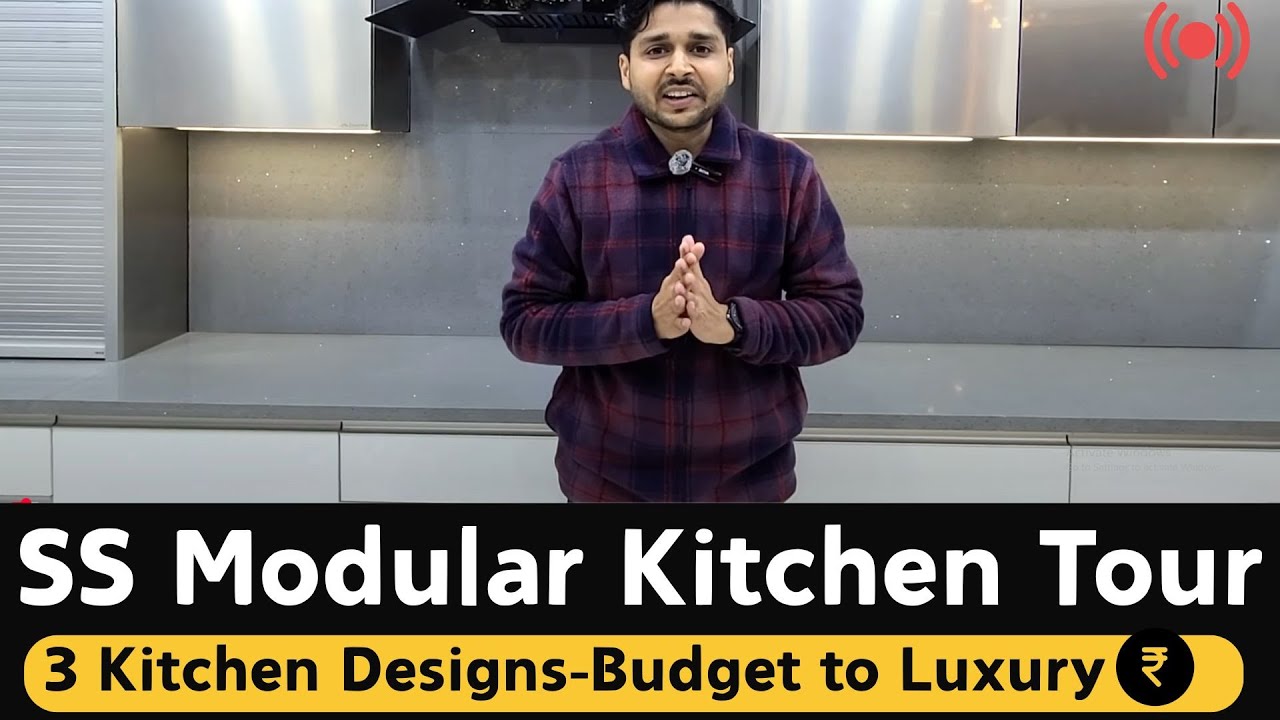 Stainless Steel Modular Kitchens देखलो कैसी होती है , 3 LIVE Demos with Features, Finish & Price !